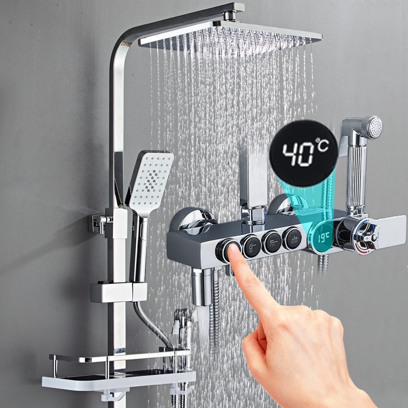 Faucet - Set doccia in ottone con display