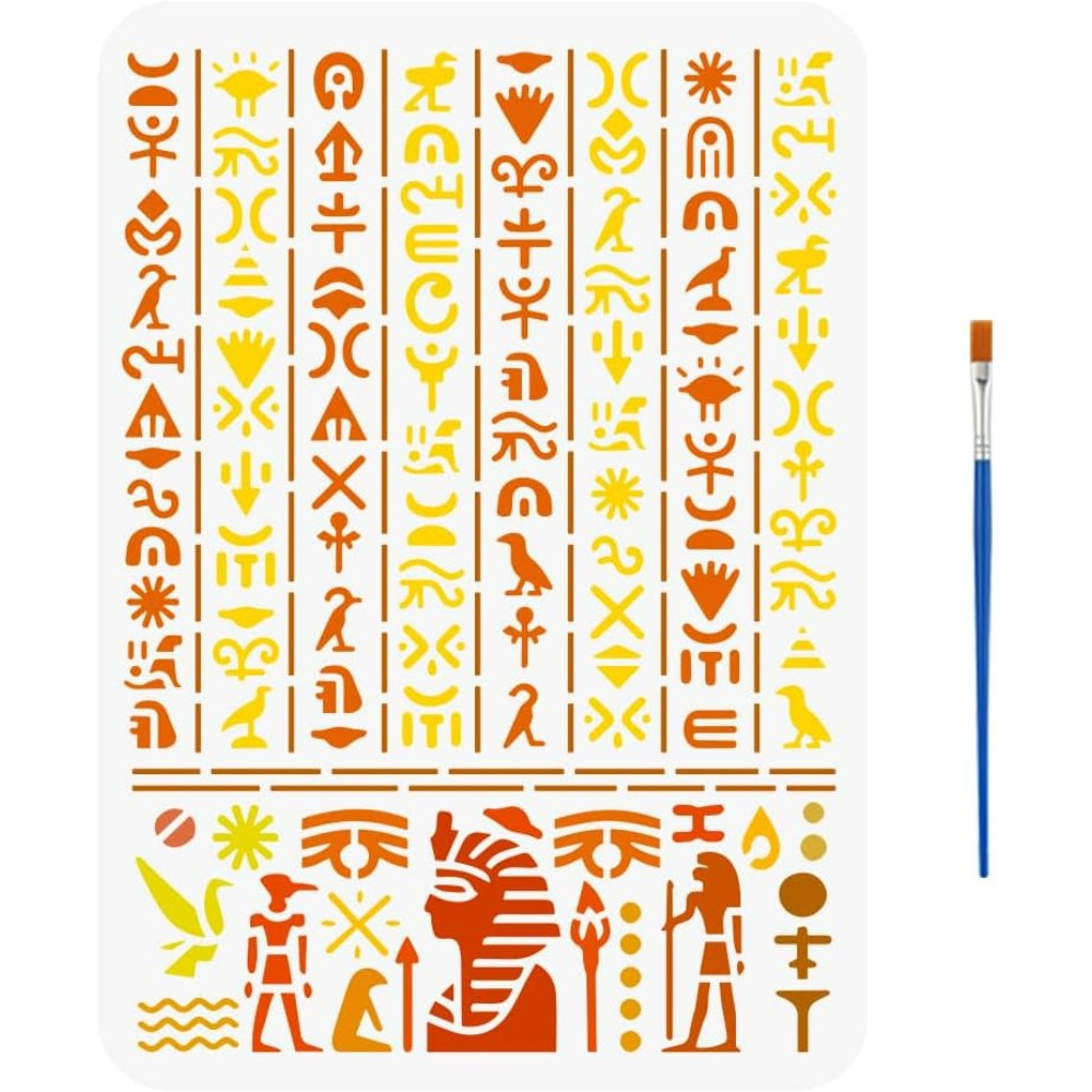 Stencil con script egiziani an - Paint Brush recensione e prezzo