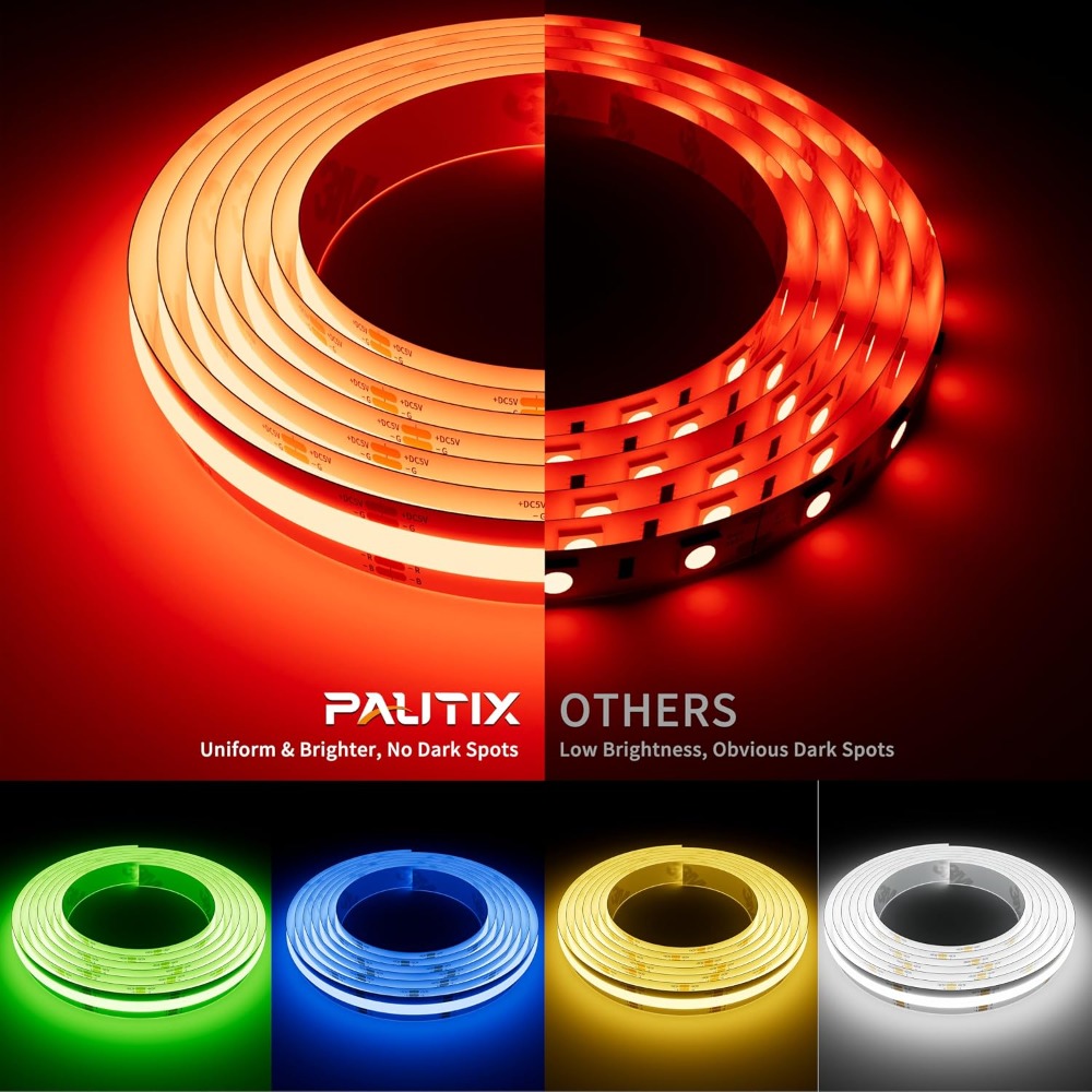 Striscia LED RGB COB USB 5V 1, - Led Strip Lights recensione e prezzo