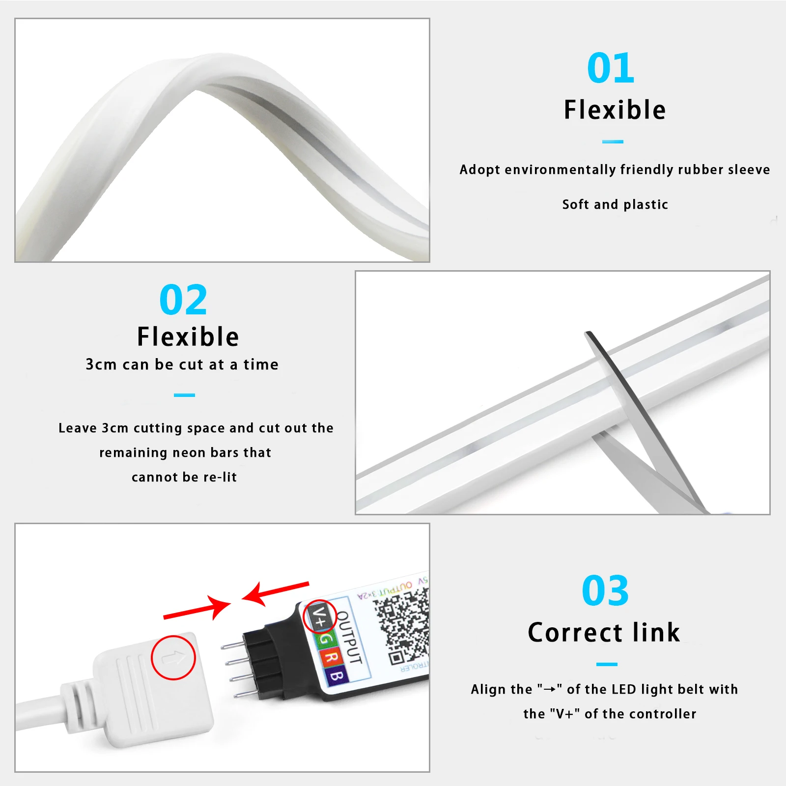 1-5m RGB LED Neon Strip Light  - Led Strip Lights recensione e prezzo